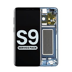 Buy the OLED assembly with frame for Galaxy S9 G960 in Coral Blue, service pack.