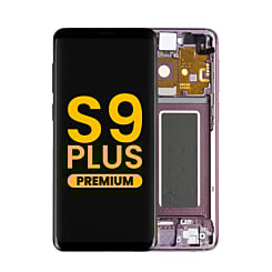 Order the OLED assembly with frame for Galaxy S9 Plus G965 in Lilac Purple, premium.