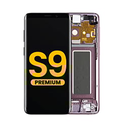 Order the OLED assembly with frame for Galaxy S9 G960 in Lilac Purple, premium.