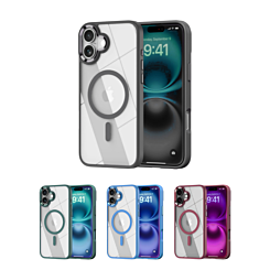 Shiny Magnetic Clear Cases for iPhone 16e (Only Ground Shipping)