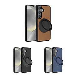 Slim Leather Case with Wireless Charging Kickstand for Galaxy S23FE (Only Ground Shipping)