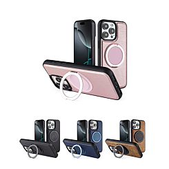 Slim Leather Case with Wireless Charging Kickstand for iPhone 14 Pro Max (Only Ground Shipping)