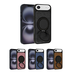 Slim Leather Case with Wireless Charging Kickstand for iPhone 17 Air (Only Ground Shipping)