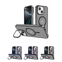 Slim Transparent Camera Stand Case with Wireless Charging for iPhone 13 / 14 (Only Ground Shipping)