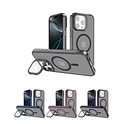 Slim Transparent Camera Stand Case with Wireless Charging for iPhone 15 Pro (Only Ground Shipping)