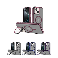 Slim Transparent Camera Stand Case with Wireless Charging for iPhone 15 (Only Ground Shipping)