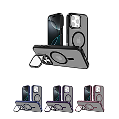 Slim Transparent Camera Stand Case with Wireless Charging for iPhone 16 Pro Max (Only Ground Shipping)