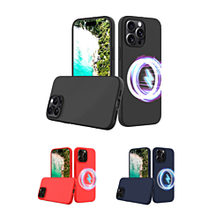 Soft Solid Silicone Case with Wireless Charging for iPhone 16 Pro Max (Only Ground Shipping)