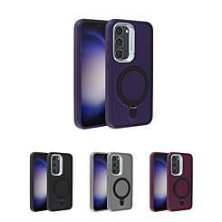 Support Heavy Duty Case with Wireless Charging Kickstand for Galaxy S23 Plus (Only Ground Shipping)