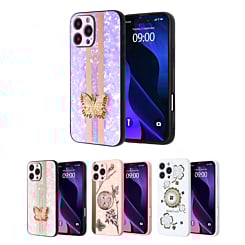 Luxury Diamond Shiny Cases with Ring for iPhone 16 Pro Max (Only Ground Shipping)