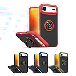 Hard PC Rear / Soft TPU Colorful Border Case with I-ring Holder for iPhone Air (Only Ground Shipping)