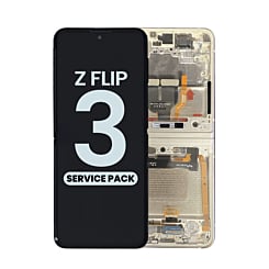 OLED Assembly with Frame for Galaxy Z Flip 3 F711 (CREAM) (US and International) (Service Pack)