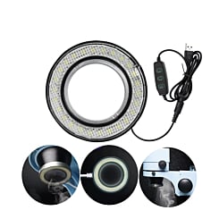 High Brightness Microscope Dustproof LED Adjustable Ring Light Illuminator Lamp (Only Ground Shipping)