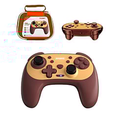 Dobe Racoon Style Wireless Controller with Protective Case for Switch / PC / PlayStation 3 / 4 (Yellow / Brown) (Only Ground Shipping)