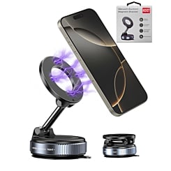 360° Adjustable Vacuum Suction Car Phone Holder for Magsafe - BLACK (Only Ground Shipping)