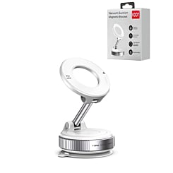 360° Adjustable Vacuum Suction Car Phone Holder for Magsafe - WHITE (Only Ground Shipping)