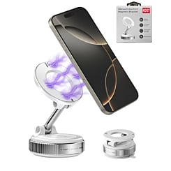 360° Adjustable Vacuum Suction Car Phone Holder for Magsafe - WHITE (Only Ground Shipping)