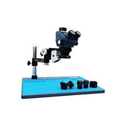 Kaisi TX-350S Plus Trinocular Stereo Microscope 7X-50X Magnification with Base Plate (Only Ground Shipping)
