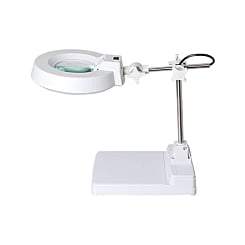 2 in 1 Desktop Magnifier Lamp with LED Light and Adjustable Arm (Only Ground Shipping)