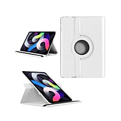 Universal 12"  360 Degree Rotating Leather Swivel Stand Case- WHITE (Only Ground Shipping)