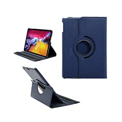 Universal 11"  360 Degree Rotating Leather Swivel Stand Case- DARK BLUE (Only Ground Shipping)