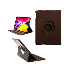 Universal 12"  360 Degree Rotating Leather Swivel Stand Case- BROWN (Only Ground Shipping)