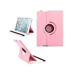 Universal 12"  360 Degree Rotating Leather Swivel Stand Case- LIGHT PINK (Only Ground Shipping)