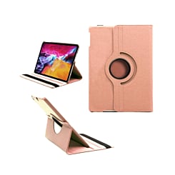Universal 12"  360 Degree Rotating Leather Swivel Stand Case- ROSE GOLD (Only Ground Shipping)