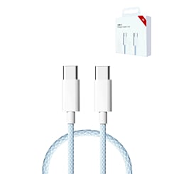 Order the USB-C to USB-C Charging Cable for iPhone 16 and 15 Series in Blue, 3ft, 27W.