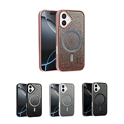 Wireless Charging Bling Diamond Crystal Case for iPhone 16 (Only Ground Shipping)