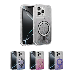 Wireless Charging Protective Glitter Liquid Bumper Case for iPhone 12 / 12 Pro