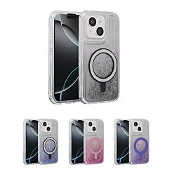 Wireless Charging Protective Glitter Liquid Bumper Case for iPhone 13 / 14