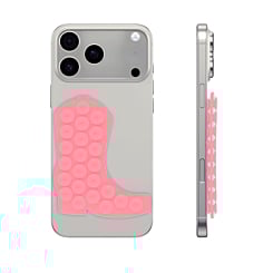 Cowboy Boot Silicone Suction Cup Phone Holder - PINK (Only Ground Shipping)