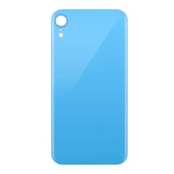 Shop the Back Glass with a Bigger Camera Hole for iPhone XR in Blue without logo.
