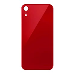 Stock up on the Back Glass with a Bigger Camera Hole for iPhone XR in Red without logo.
