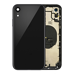 Order the Back Housing Frame with Small Components Pre-Installed for iPhone XR in black, without logo.