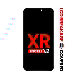 Shop the LCD Assembly with Steel Plate for iPhone XR, aftermarket Incell QV7 Version 2, with exclusive LCD breakage.