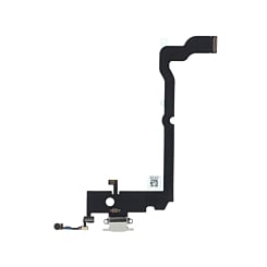 Stock up on the silver charging port flex cable for iPhone XS Max – aftermarket.