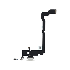 Order the premium silver charging port flex cable for iPhone XS Max.