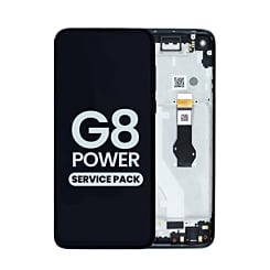 LCD Assembly with Frame for Motorola Moto G8 Power (XT2041-1 / XT2041-3) (BLACK) (Service Pack)