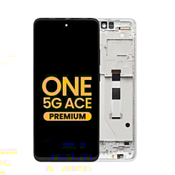 LCD Assembly with Frame for Motorola One 5G Ace (XT2113-1 / 2) (SILVER) (Premium)