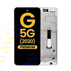 LCD Assembly with Frame for Motorola Moto G 5G (XT2113-3 / 2020) (FROSTED SILVER) (Premium)