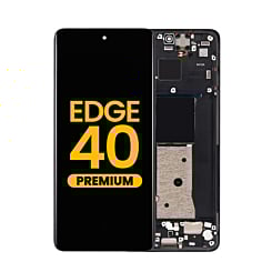 OLED Assembly with Frame for Moto Edge 40 (XT2303-3 / 2023) (ECLIPSE BLACK) (Premium)