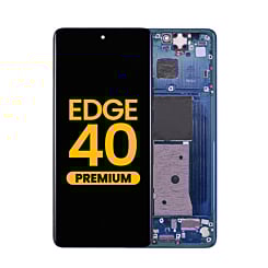 OLED Assembly with Frame for Moto Edge 40 (XT2303-3 / 2023) (LUNAR BLUE) (Premium)