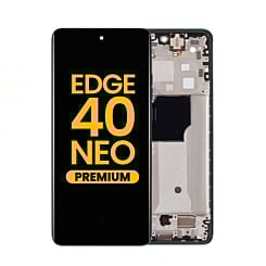 OLED Assembly with Frame for Motorola Moto Edge 40 Neo (XT2307-1 / 2023) (SOOTHING SEA) (Premium)