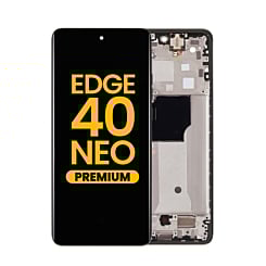 OLED Assembly with Frame for Motorola Moto Edge 40 Neo (XT2307-1 / 2023) (PEACH FUZZ) (Premium)