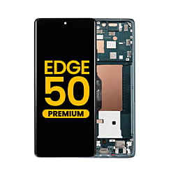 OLED Assembly with Frame for Motorola Moto Edge 50 (XT2407-3 / 2024) (JUNGLE GREEN) (Premium)