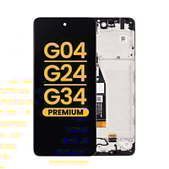 LCD Assembly with Frame for Motorola Moto G04 (XT2421 / 2024) (Premium)