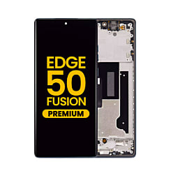 OLED Assembly with Frame for Motorola Moto Edge 50 Fusion 5G (XT2429 / 2024) (FOREST BLUE) (Premium)