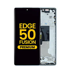 OLED Assembly with Frame for Motorola Moto Edge 50 Fusion 5G (XT2429 / 2024) (MARSHMALLOW BLUE) (Premium)
